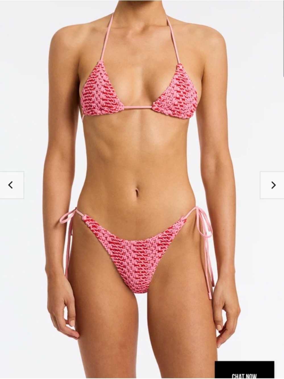 Triangl Swimwear Pink Crochet Bikini